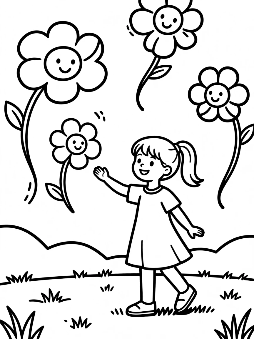 Flowers that float above the ground and follow passersby