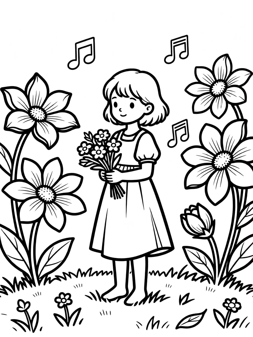A spring equinox ritual with flowers blooming in time with music