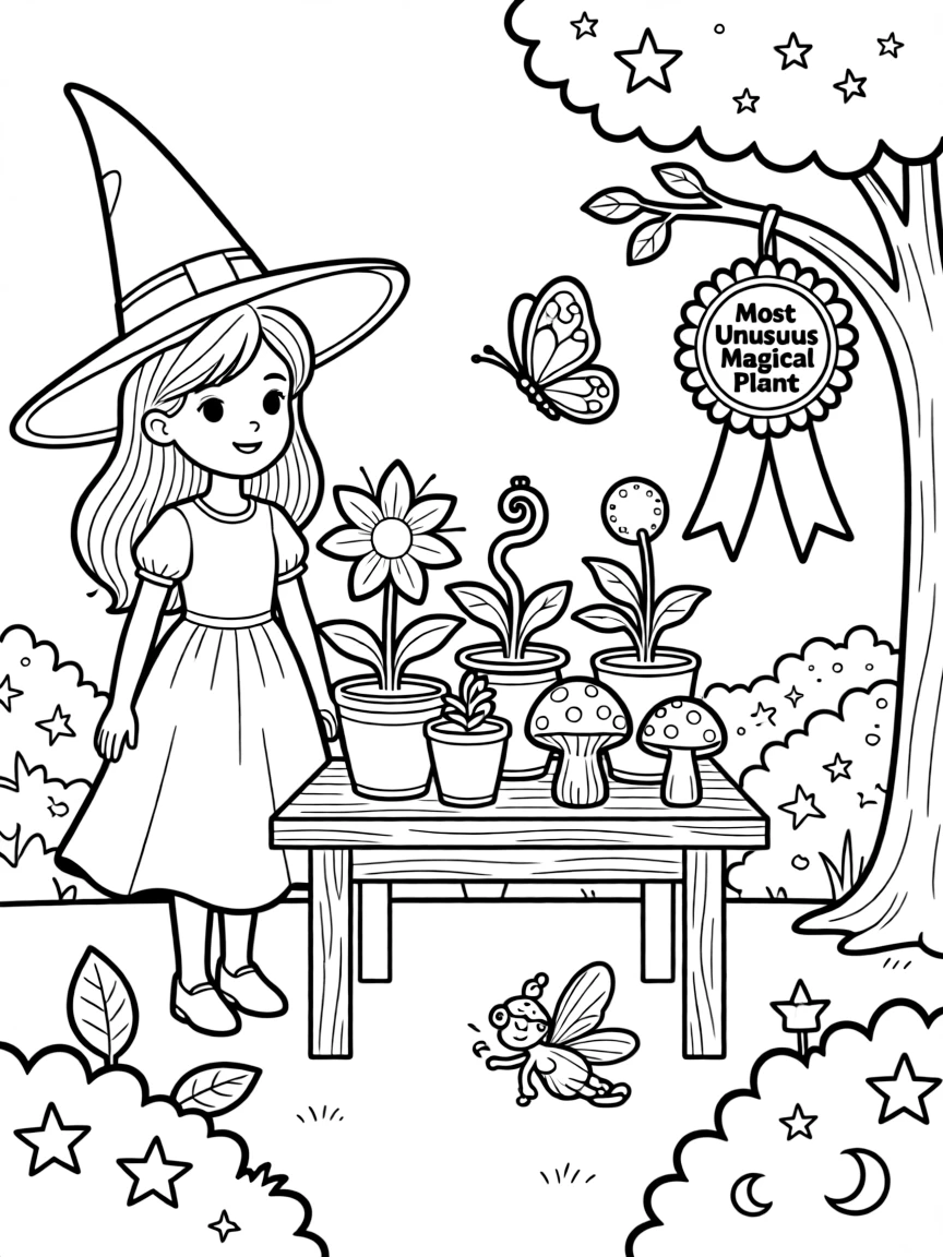 A witch's garden show with prizes for most unusual magical plants