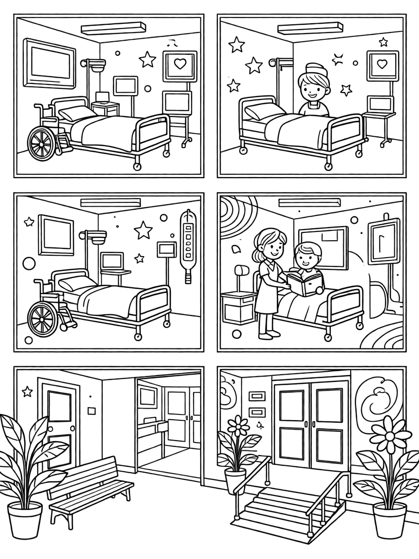 A magical hospital with rooms that adapt to patients' needs