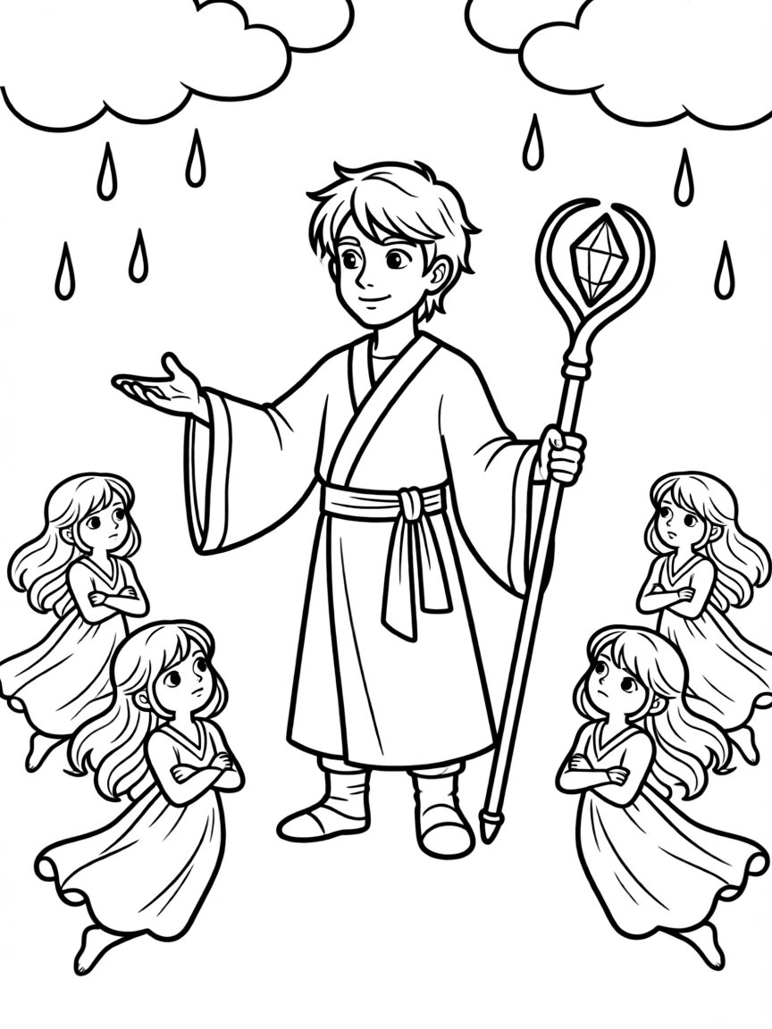A magical drought broker negotiating with reluctant rain spirits