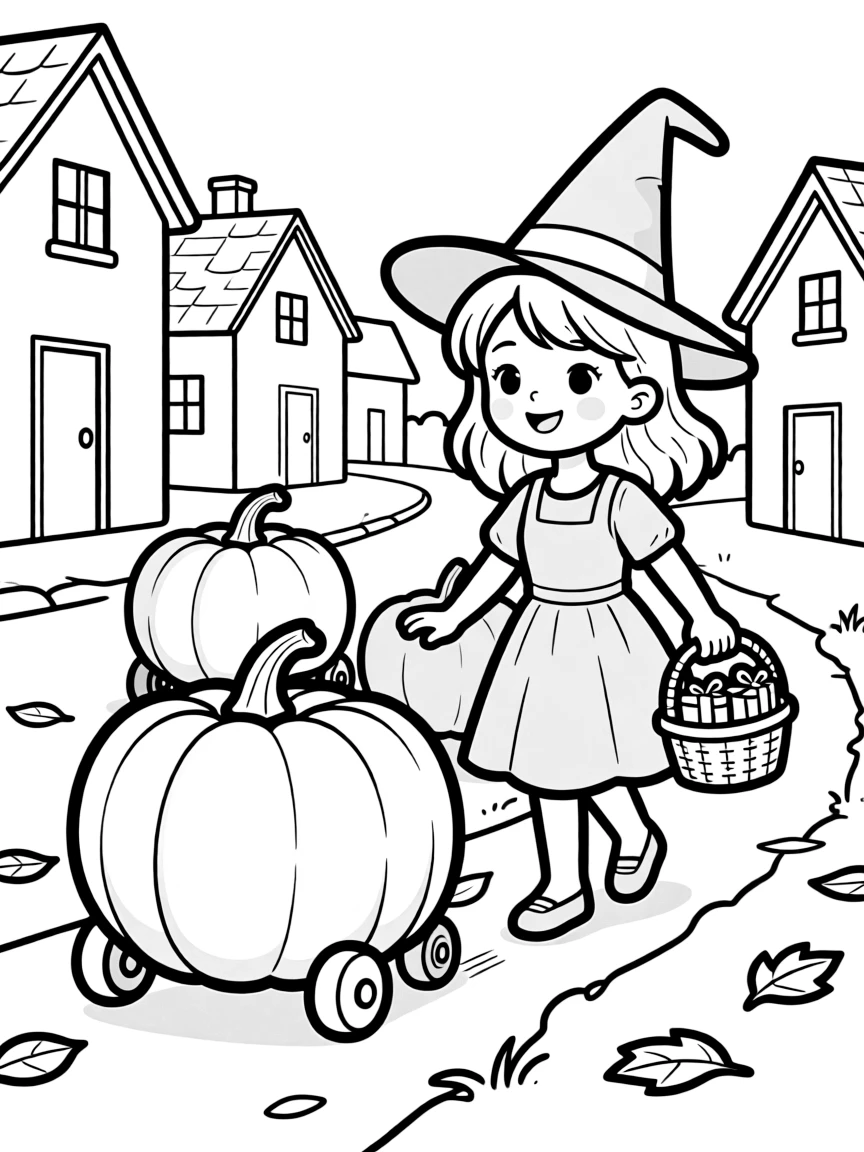 A witch's delivery service using pumpkins that roll themselves to destinations