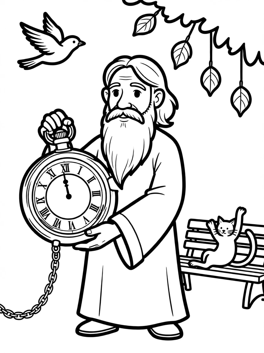 A wizard's pocket watch that stops time for everyone but the holder