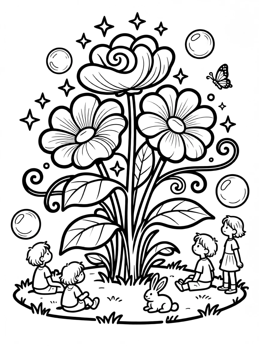 A spontaneous bloom of magical flowers that grant visions to those nearby
