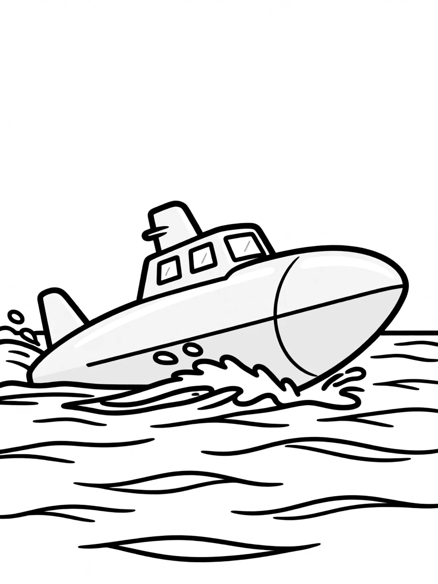A torpedo boat speeding across the water