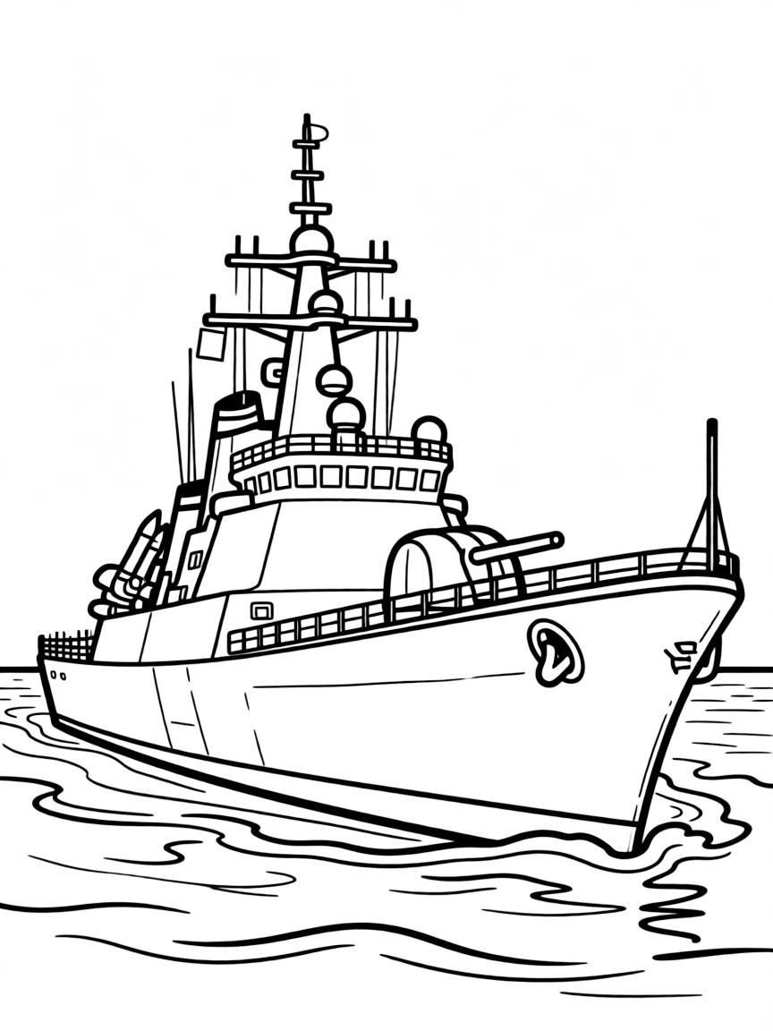 A missile cruiser with advanced weapons systems