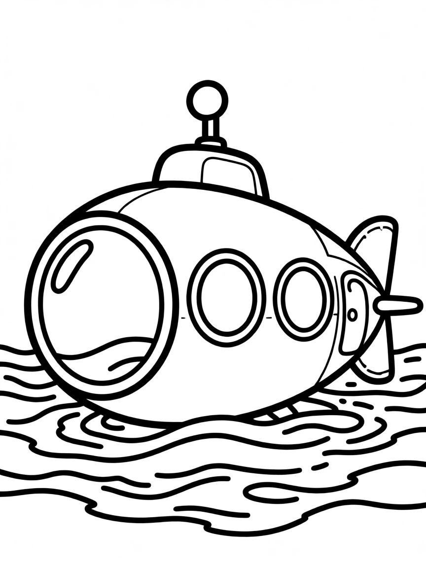 A tourist submarine with large viewing windows