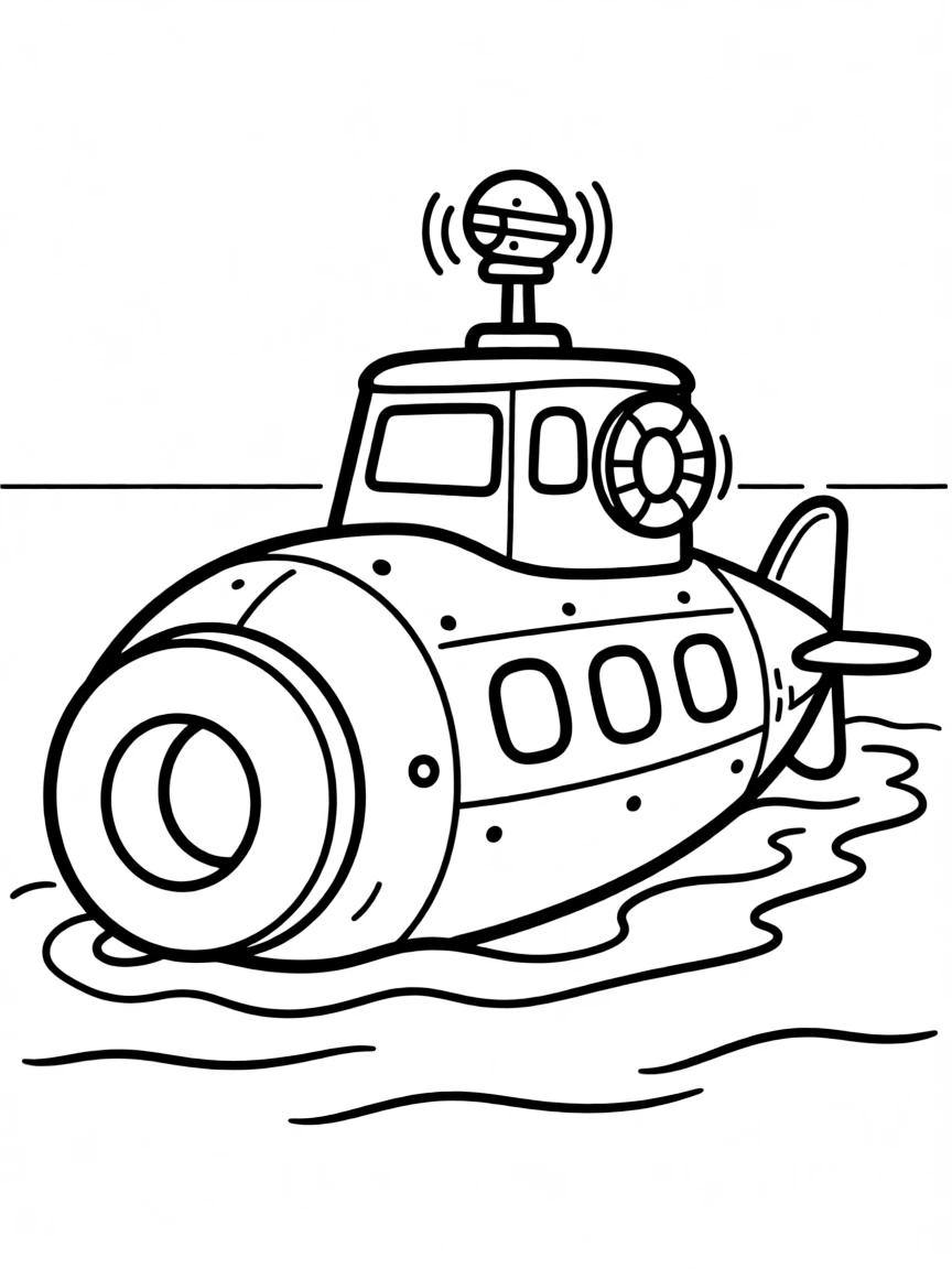 A submarine rescue vessel with special docking collar