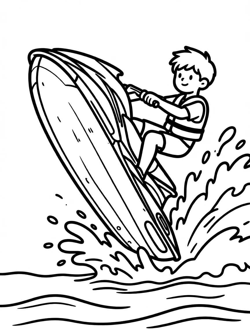 A jet ski performing an impressive aerial stunt