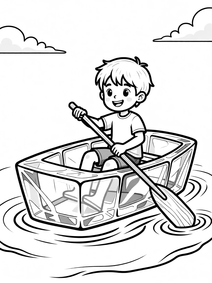 Boats made from unusual materials (ice, concrete, plastic bottles)