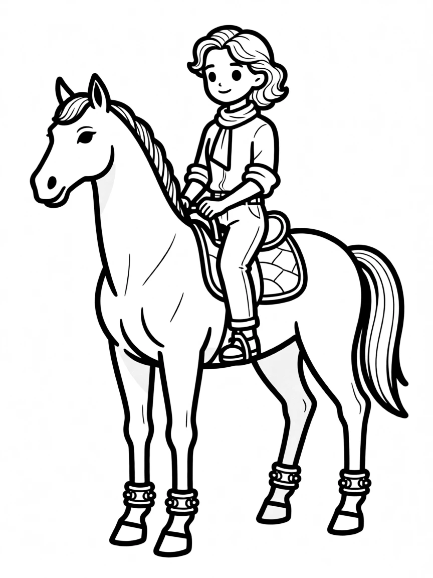 Fashionable centaur with stylish human and horse clothing