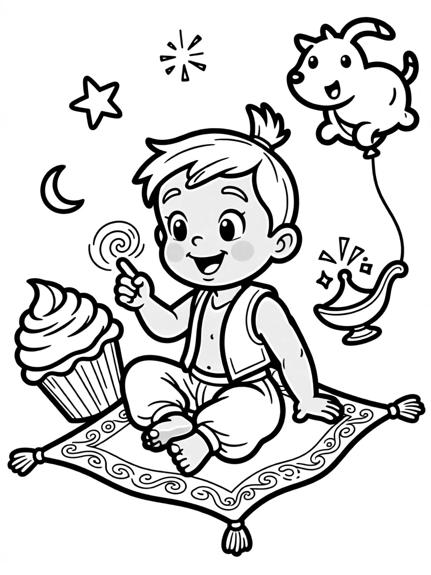 Baby djinn whose wishes always go comically wrong