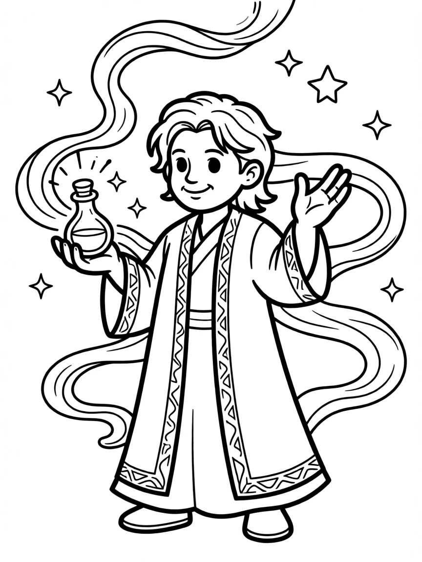 Doctor djinn granting health wishes with caution