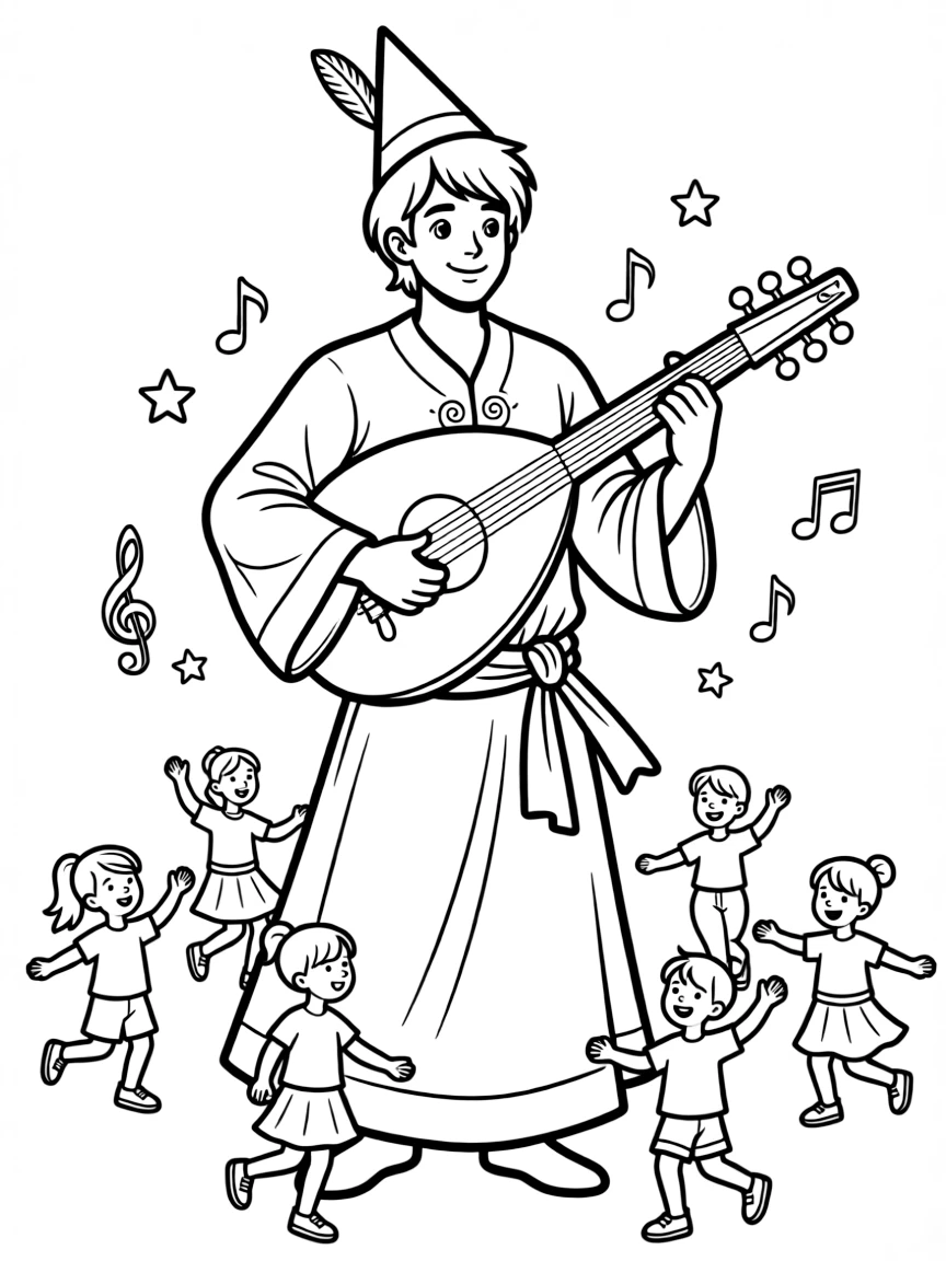Musician djinn whose music grants dance wishes