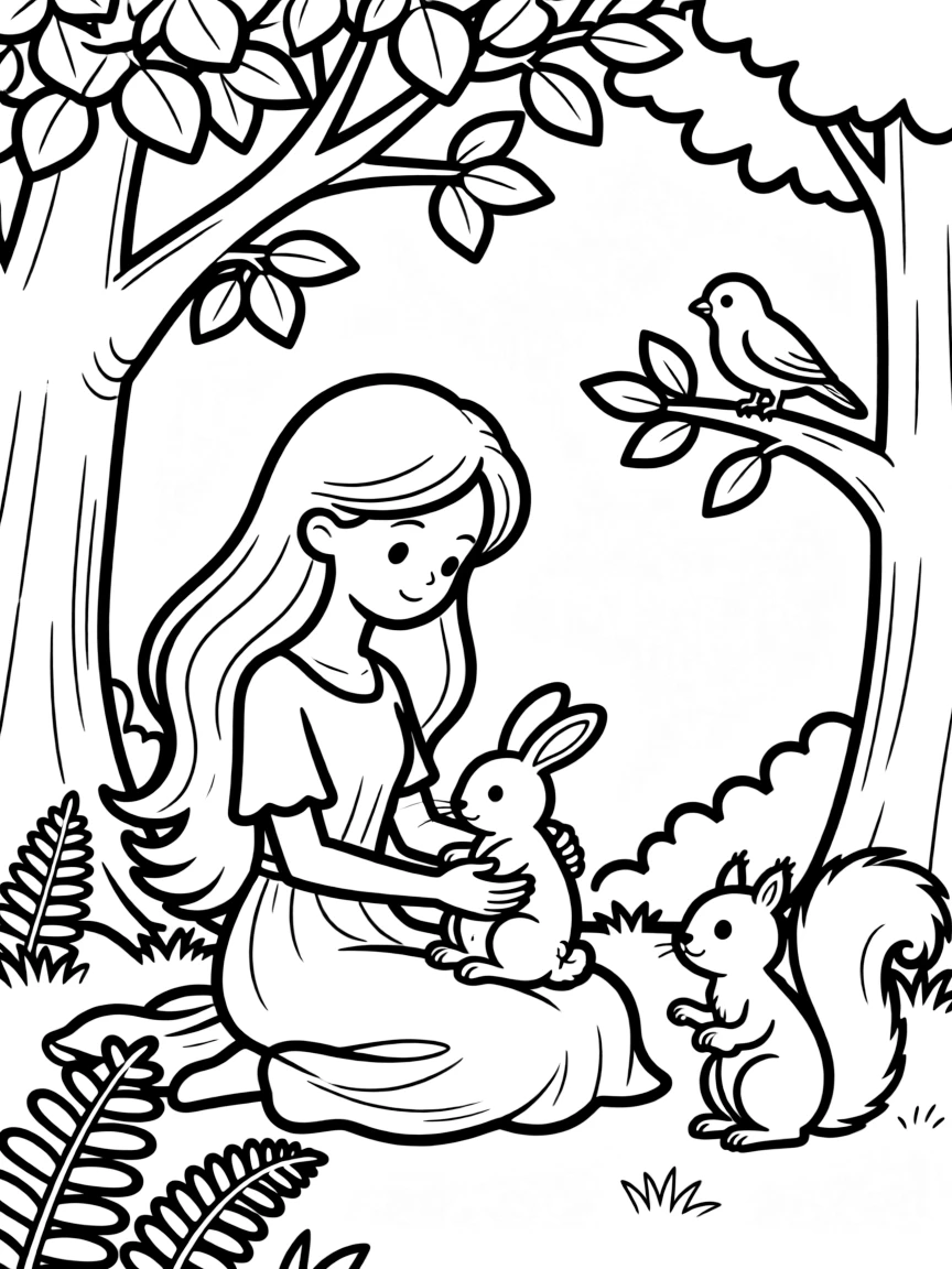 Doctor dryad healing woodland creatures