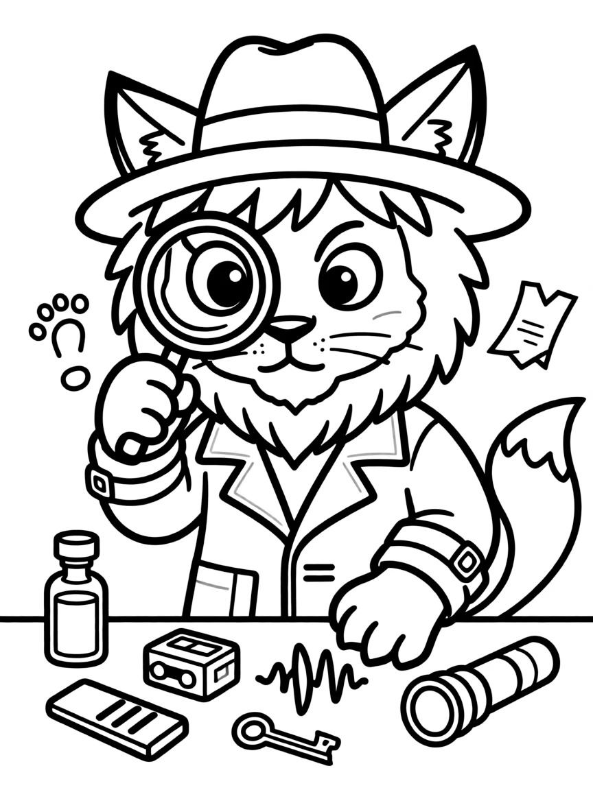 Detective chimera using different senses to find clues