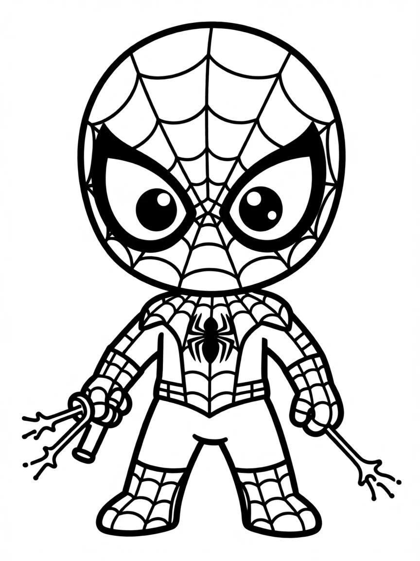 Chibi/cute style Spider-Man for younger children