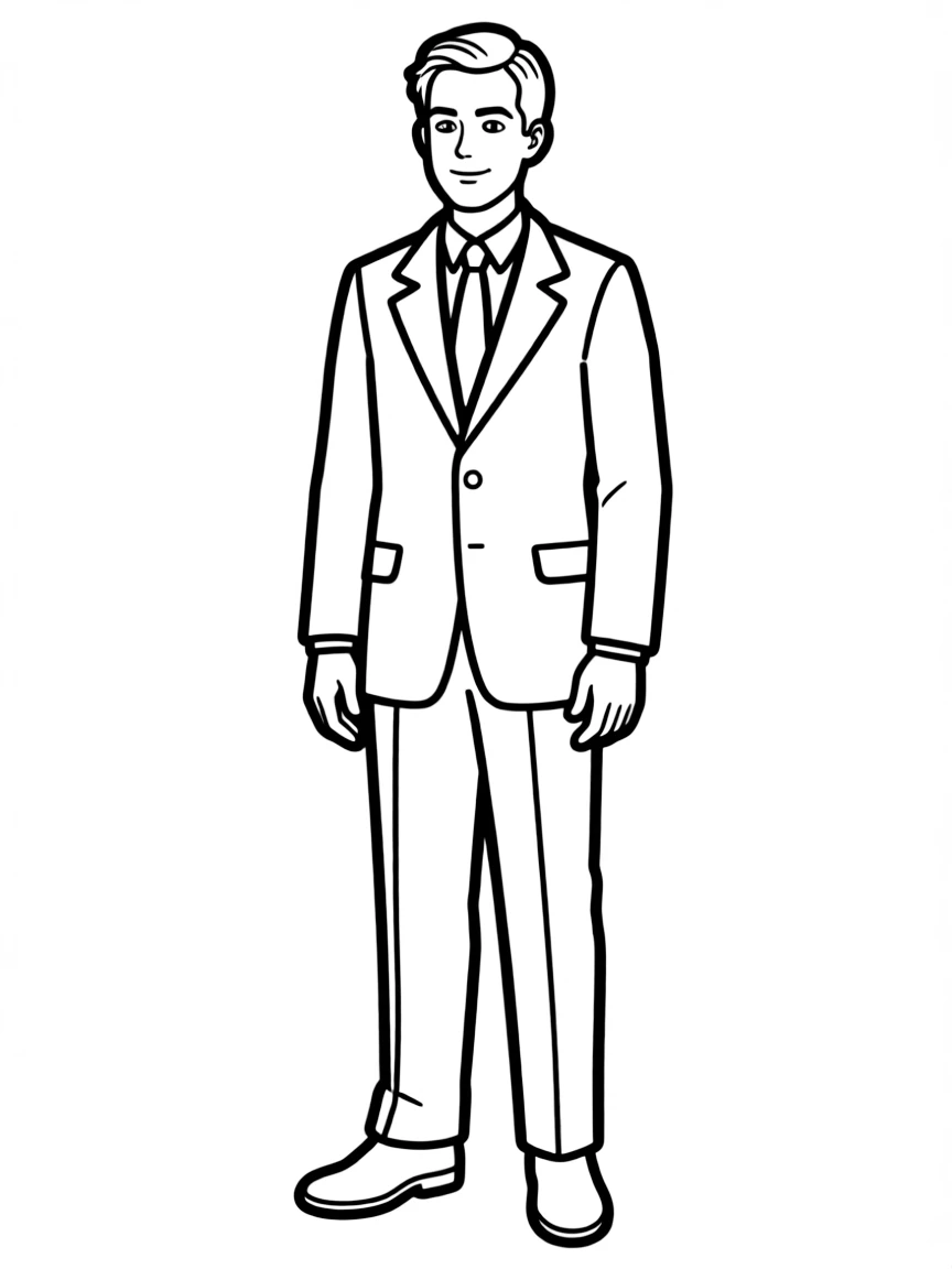Atticus Finch from "To Kill a Mockingbird" standing tall in his courtroom suit