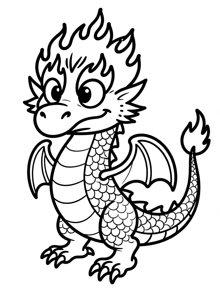 The Jabberwocky from "Through the Looking-Glass" with its flaming eyes
