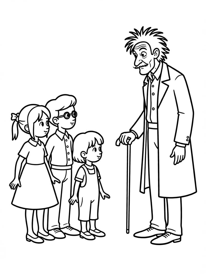 A Series of Unfortunate Events' Baudelaire orphans facing Count Olaf