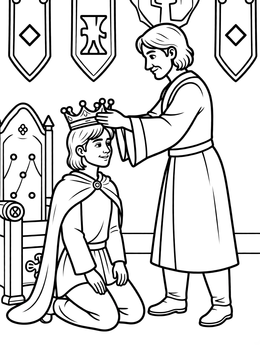 Aragorn being crowned King of Gondor