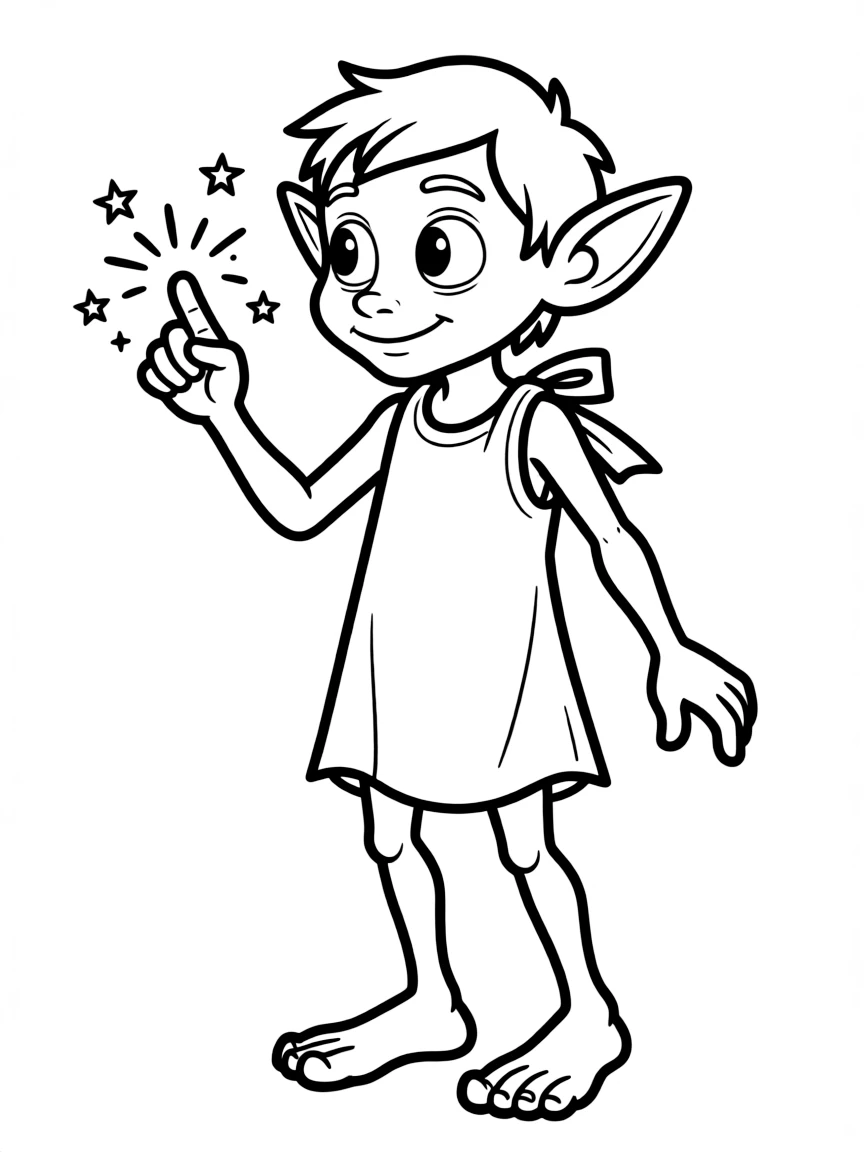Dobby the house elf snapping his fingers to perform magic