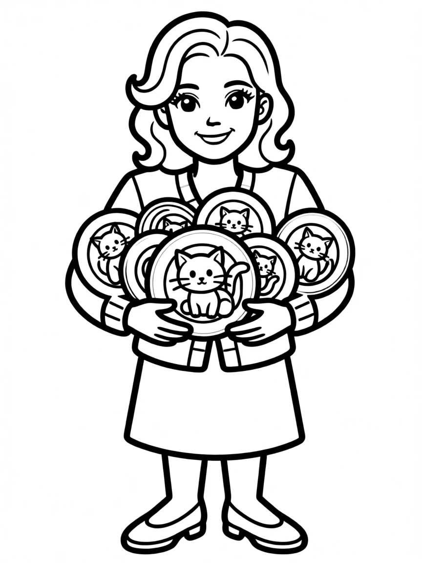 Dolores Umbridge with her pink outfit and kitten plates