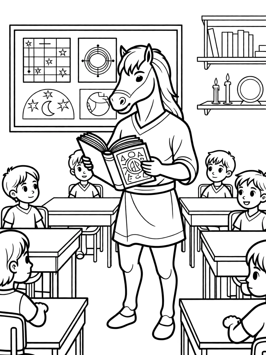 Firenze the centaur teaching Divination class