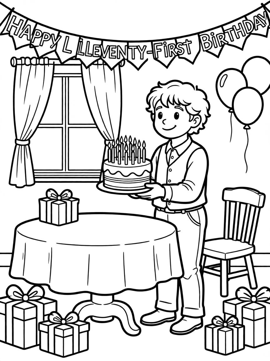 Bilbo Baggins celebrating his eleventy-first birthday