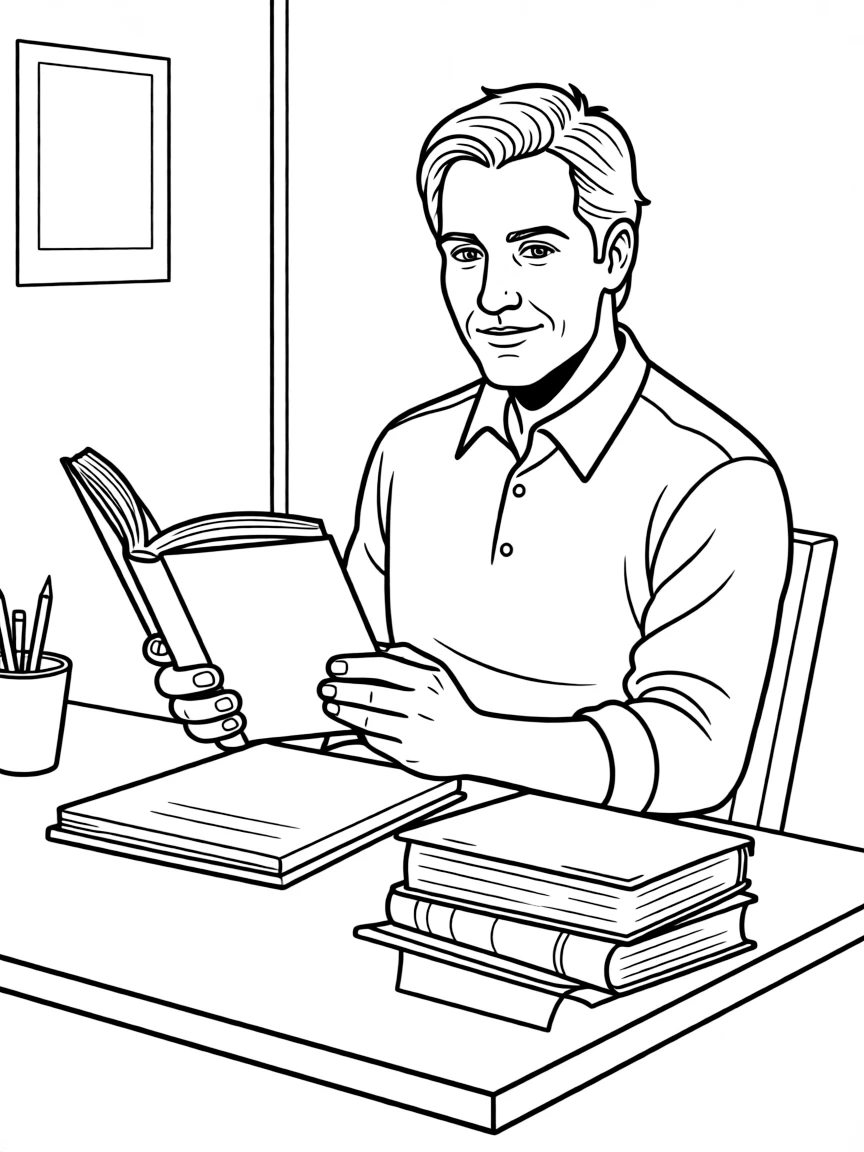 Alex Cross from James Patterson's novels with his psychology books