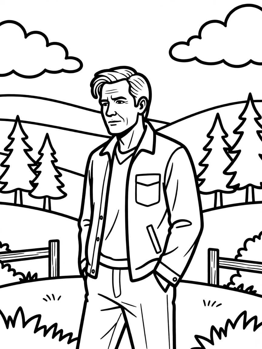 Kurt Wallander brooding in the Swedish countryside