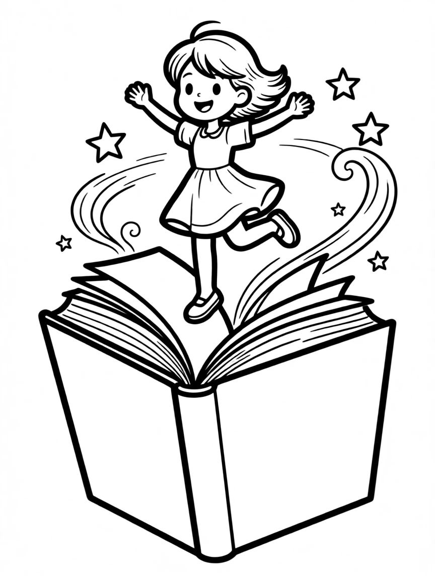 Thursday Next from Jasper Fforde's novels jumping into a book