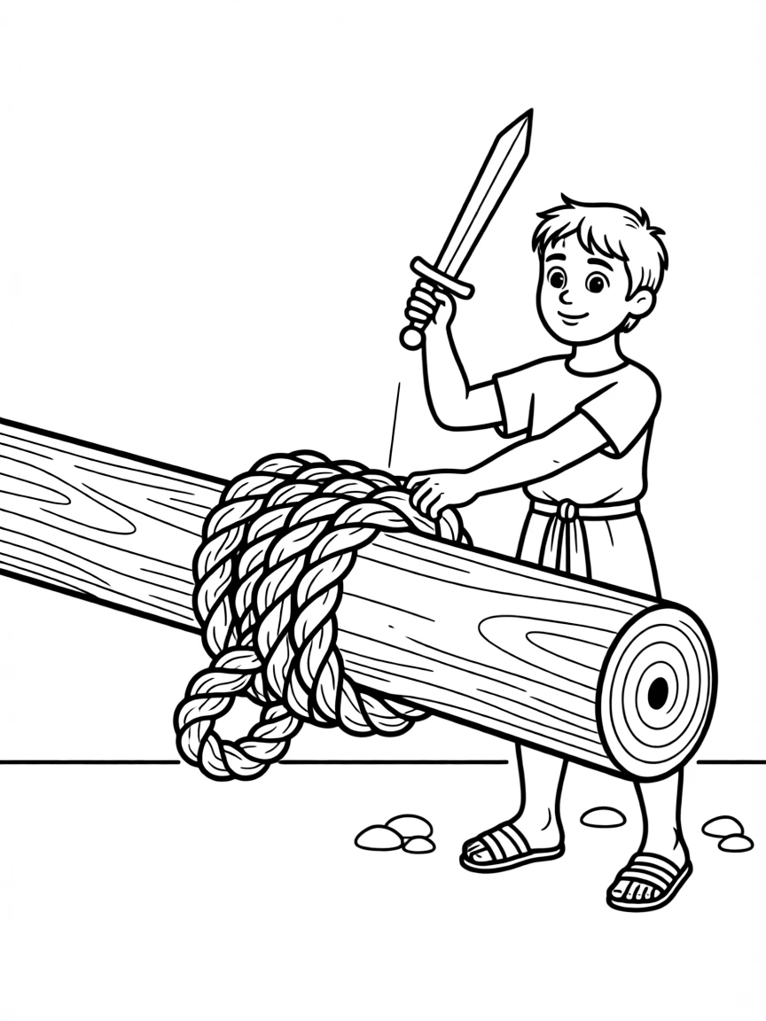 Alexander the Great cutting the Gordian Knot