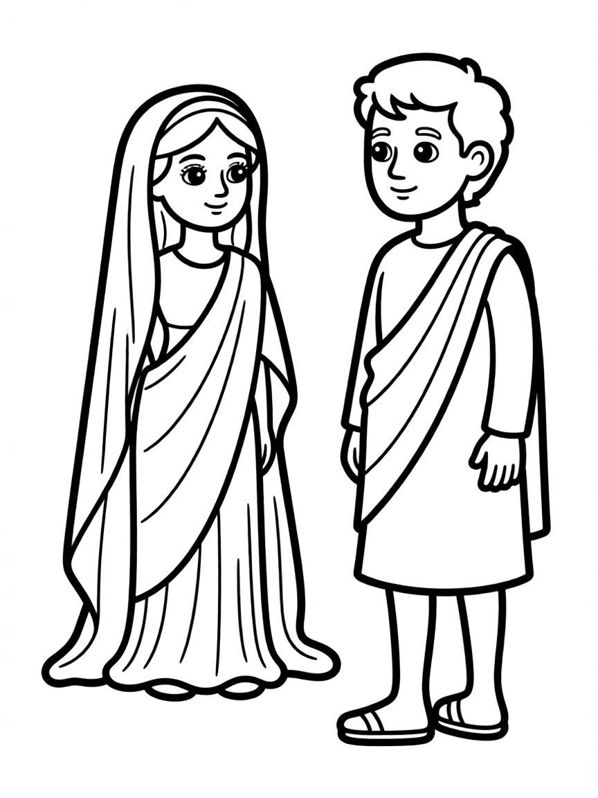 Cleopatra meeting Caesar wrapped in a carpet