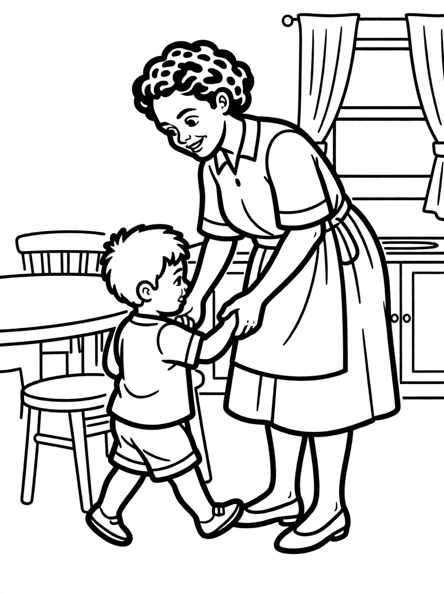 Aibileen Clark from "The Help" caring for a white child