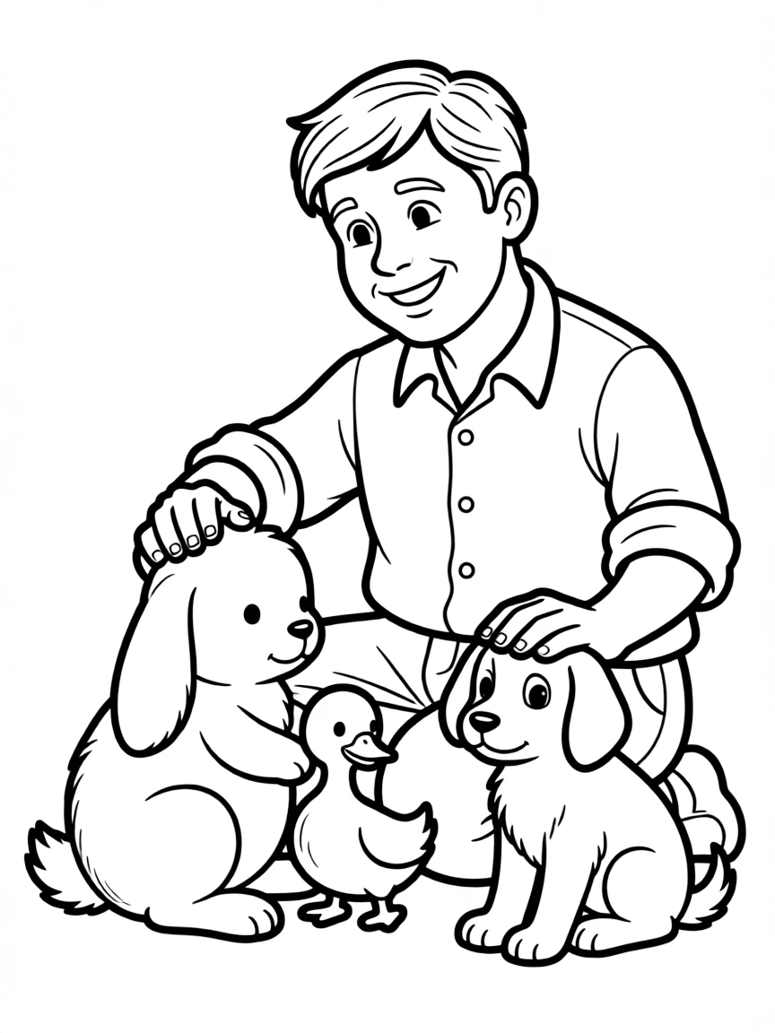Lennie Small from "Of Mice and Men" petting soft things