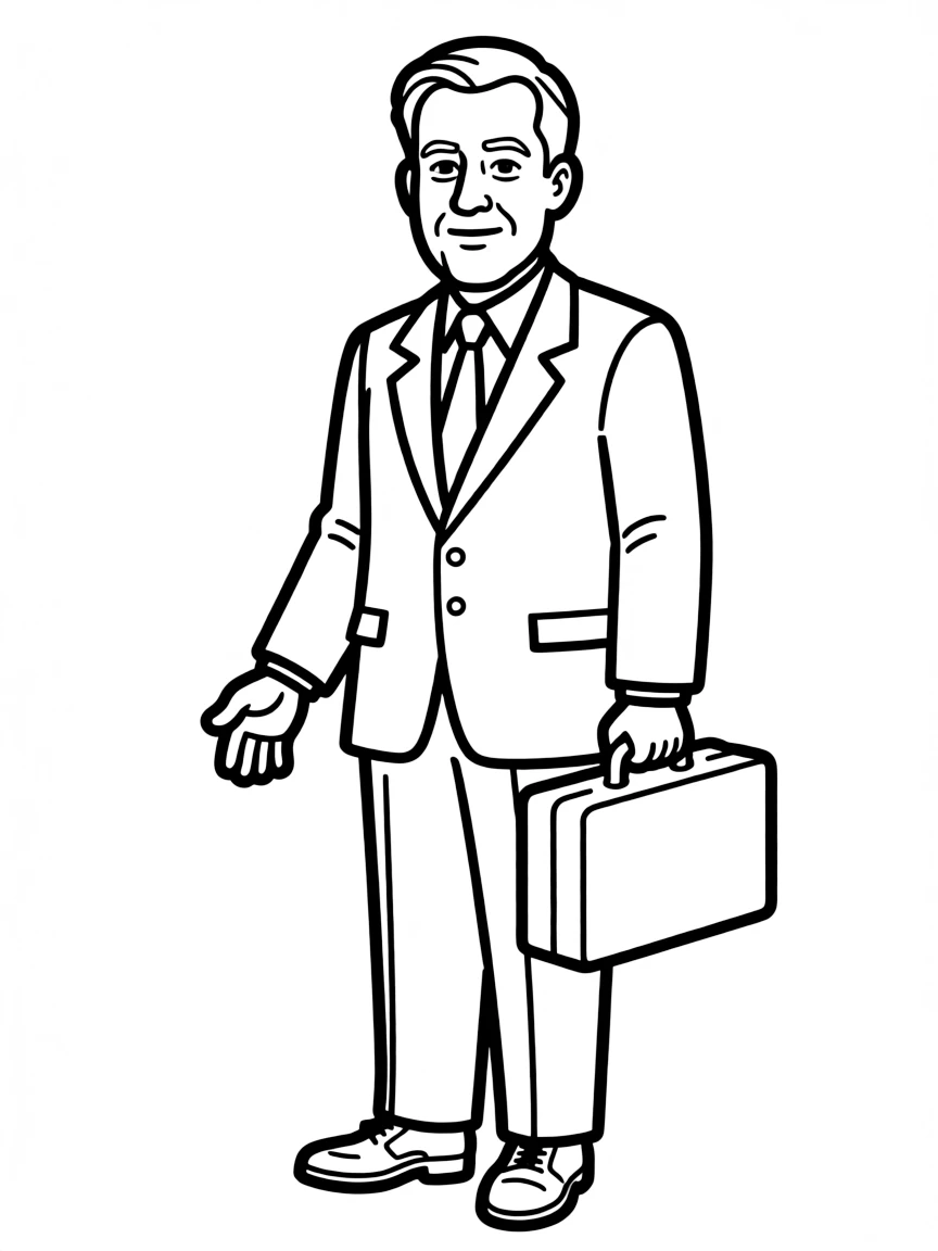 Willy Loman from "Death of a Salesman" with his sample case
