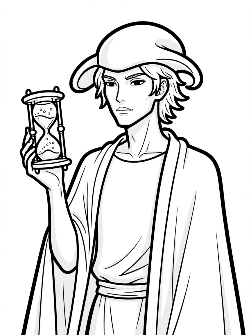 Morpheus from "Sandman" with his dream sand and helmet