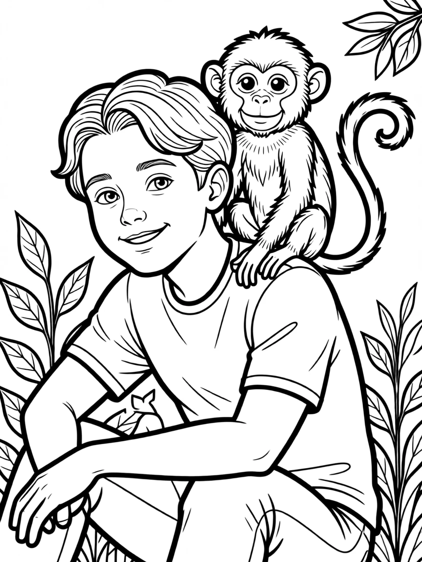 Yorick Brown from "Y: The Last Man" with his monkey Ampersand