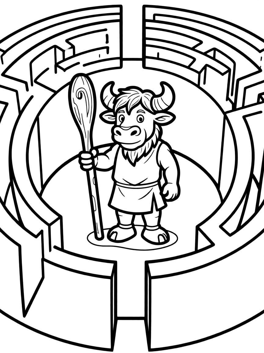 The Minotaur in the center of the labyrinth