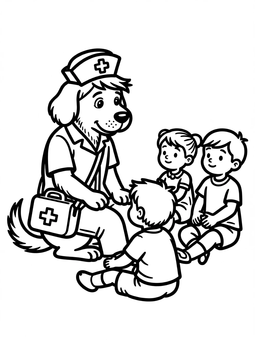 Nana the dog-nurse watching over the Darling children