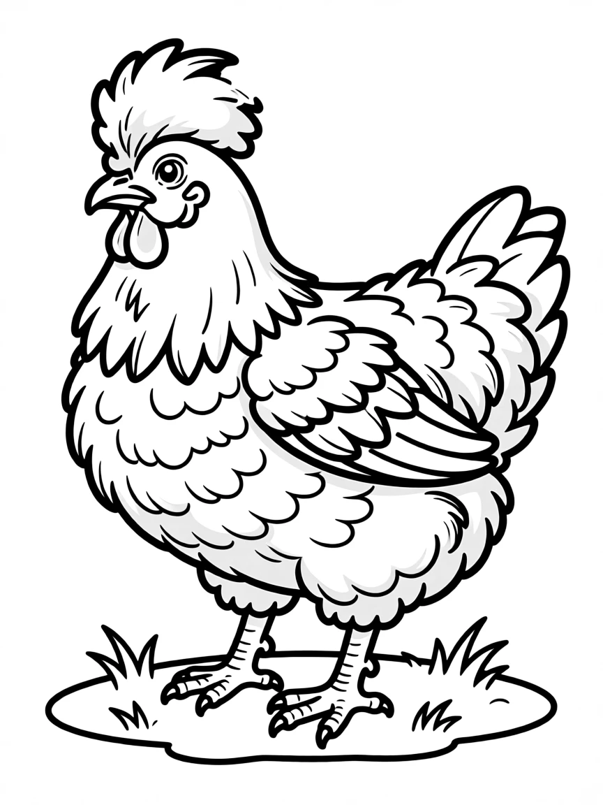 A silkie chicken with its distinctive fluffy feathers
