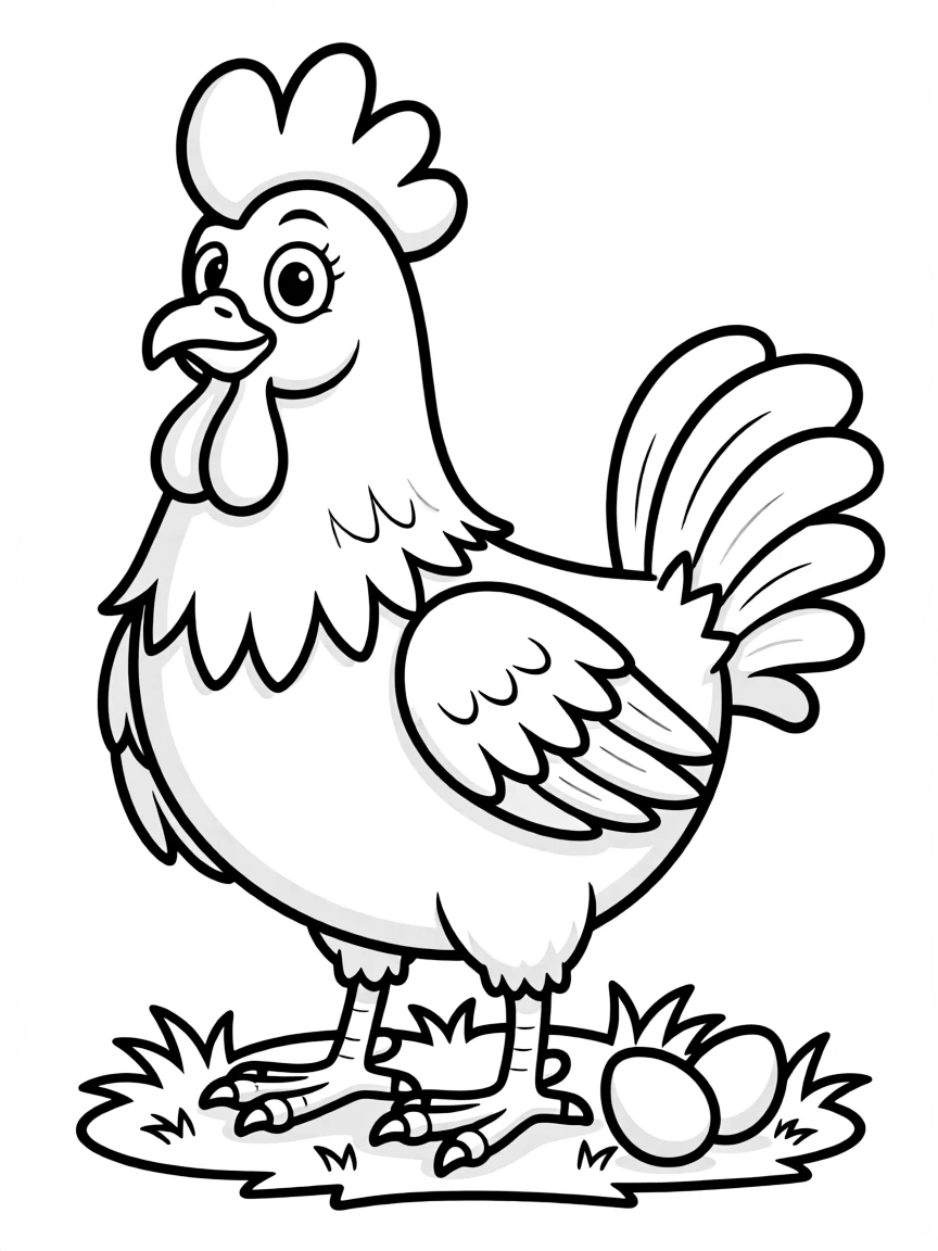 A chicken with its comb and wattles prominently displayed