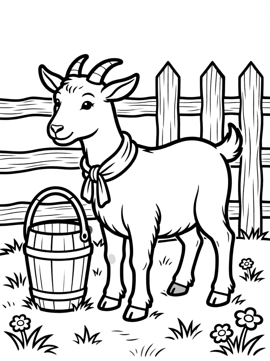 A goat with historical context of dairy farming