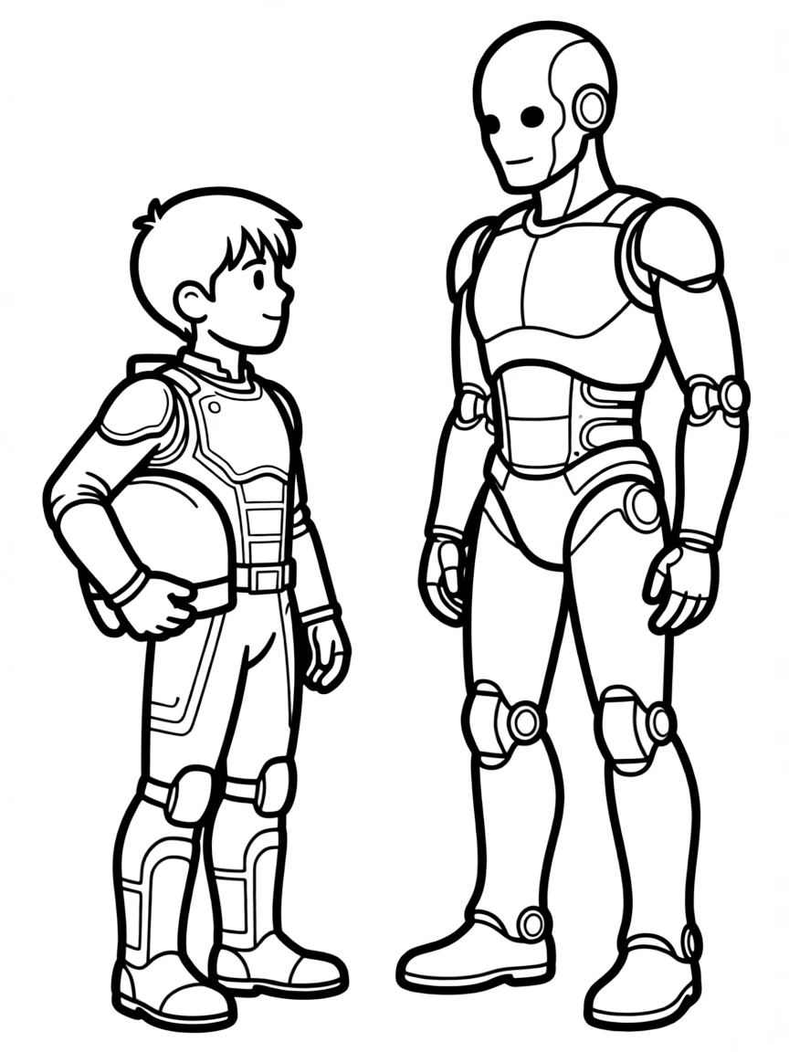 A cyborg resistance fighter facing off against a terminator