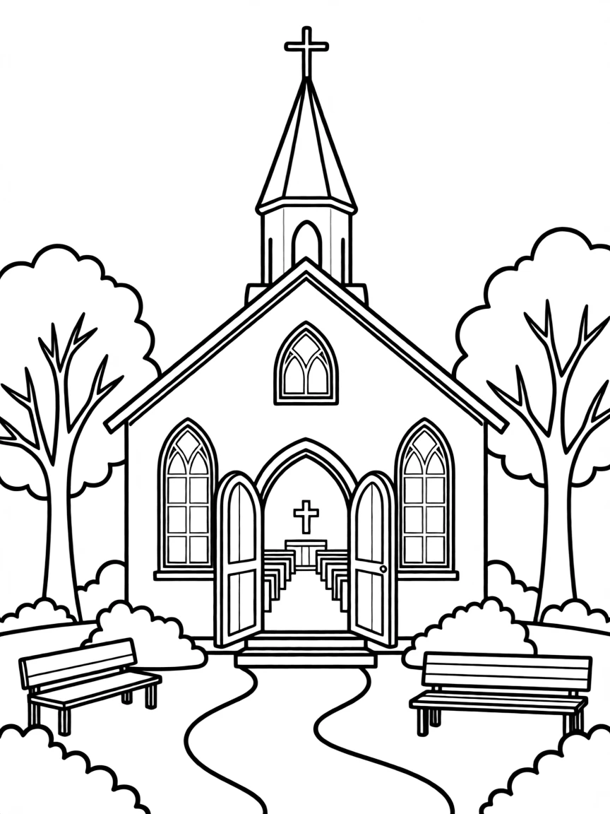 A village church where a murder occurred during service