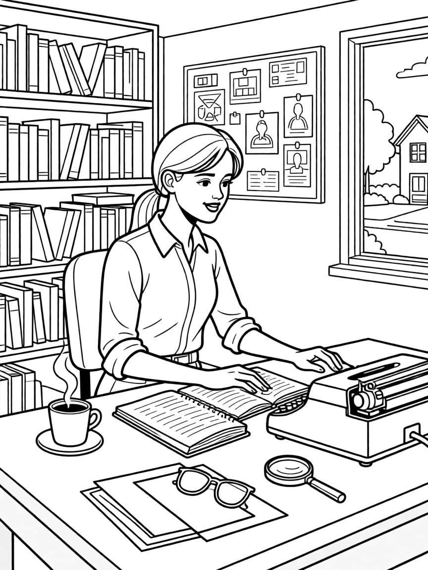 A crime-solving writer researching for her next novel