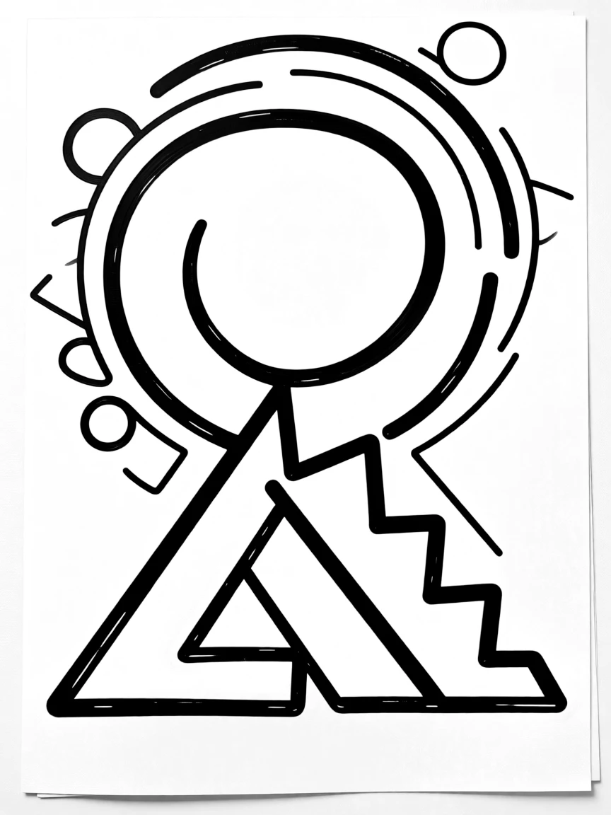 A strange symbol left by a serial killer as a calling card