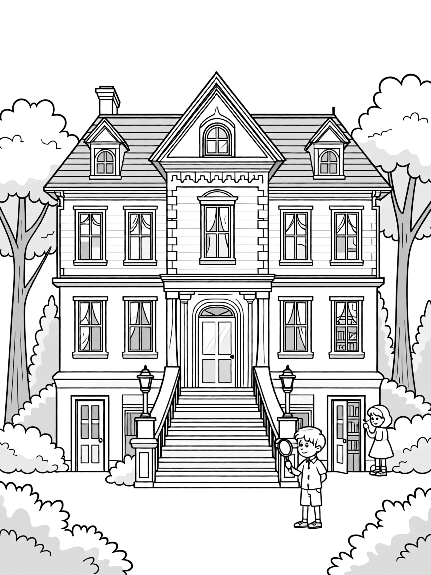 A mansion with secret passages and hidden rooms