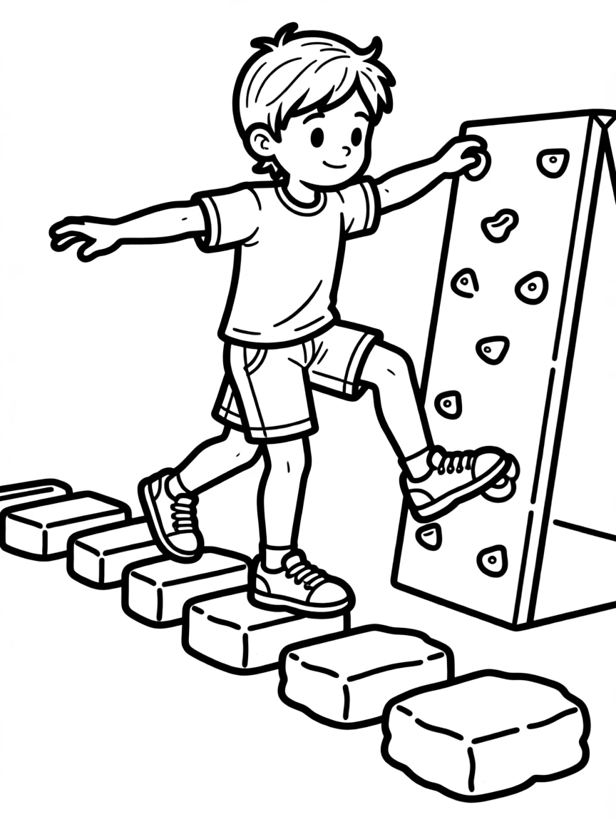 A hero testing their agility on an obstacle course